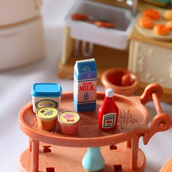 5 шт./компл. Кукольный домик Томатный соус Йогурт со льдом Миниатюрная пищевая игрушка Модель игрушки - Изображение 2  