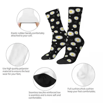 Зимние теплые мужские женские носки Daisy Цветочные впитывающие пот футбольные носки - Изображение 2  